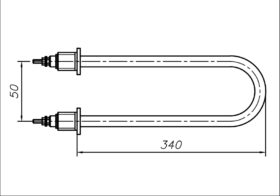 ТЭН 2000 Вт 230 В для медицинского дистиллятора ГК-100